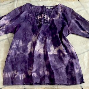 Purple long sleeve women shirt size S
